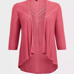 Torrid Coral Draped Cardigan